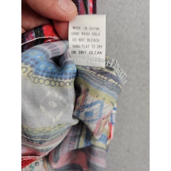 Oddi Anthropology Floral Peasant Top Size Large Boho Hippie Festival - Picture 9 of 12